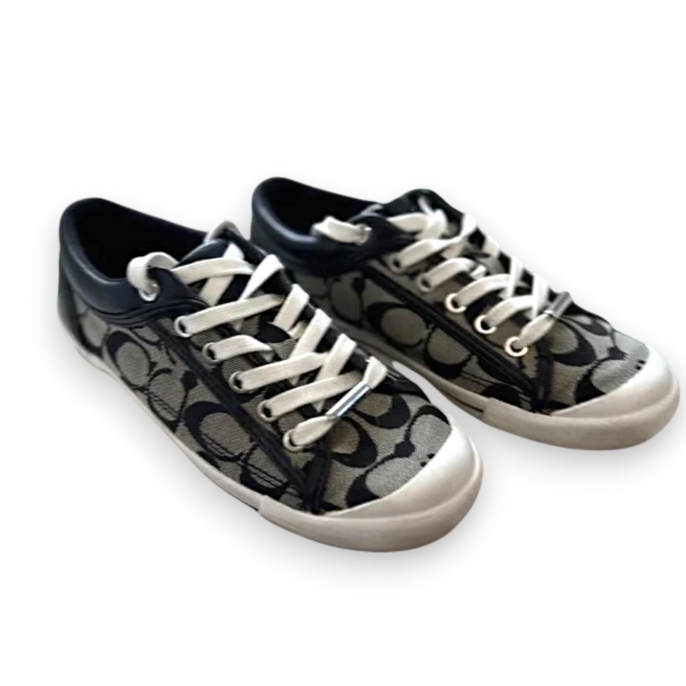 Coach Francesca Leather Sneakers | Signature Logo Trainers | Designer | 6.5